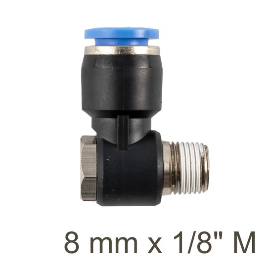 AIRCRAFT Swivel Elbow Pu 8mm X 1/8' M